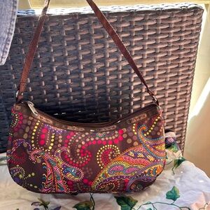 Lesportsac Brown Paisley Mini Shoulder Bag